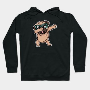 Cool Dabbing Fawn Pug with Sunglasses Hoodie